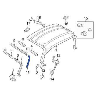 Mazda OE - Rear Left Convertible Top Seal Clip