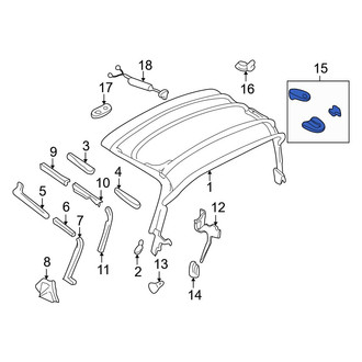 Mazda OE - Right Convertible Top Latch
