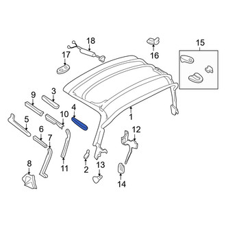Mazda OE - Rear Left Inner Convertible Top Seal