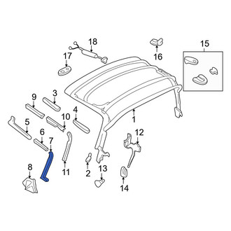 Mazda OE - Rear Left Outer Convertible Top Seal