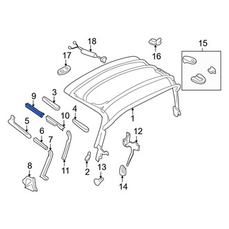 Mazda OE - Front Left Convertible Top Seal Clip