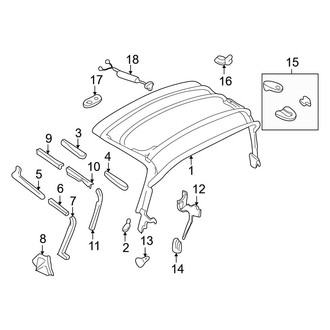 Mazda OE - Convertible/Soft Top - Frame & Components