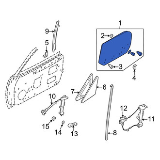 Mazda OE - Front Left Door Glass
