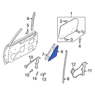 Mazda OE - Front Left Vent Window Assembly