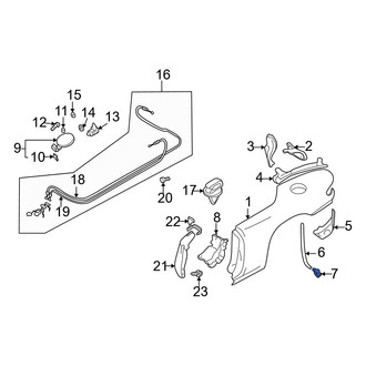 Mazda OE - Convertible Top Stowage Compartment Drain Hose