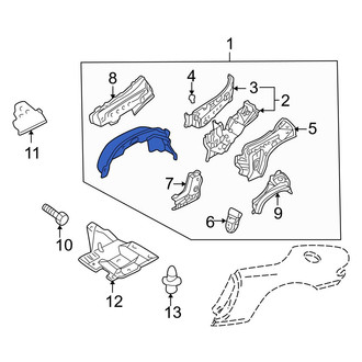 Mazda OE - Rear Right Inner Quarter Panel