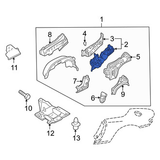 Mazda OE - Rear Right Outer Quarter Panel