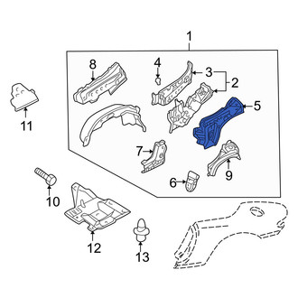 Mazda OE - Rear Left Quarter Panel Reinforcement