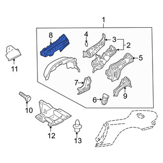 Mazda OE - Left Quarter Panel Reinforcement