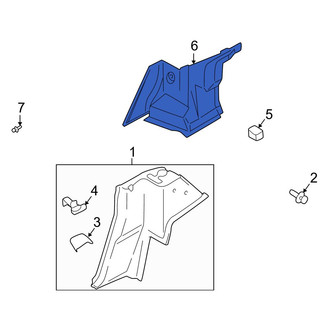 Mazda OE - Rear Left Lower Interior Quarter Panel Trim Panel