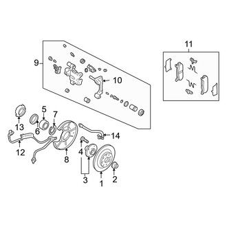 Mazda OE - Rear Suspension - Brake Components