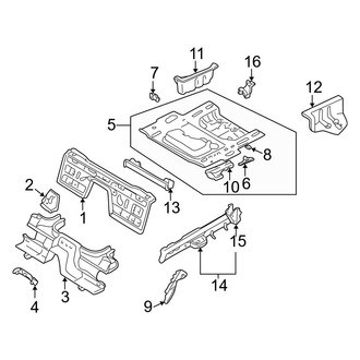Mazda OE - Rear Body & Floor - Floor & Rails