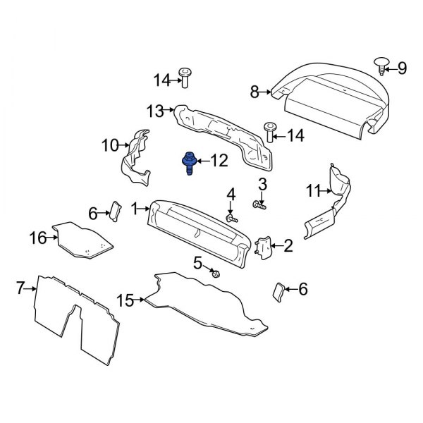 Mazda OE GJ2168885B21 Trunk Trim Panel Clip