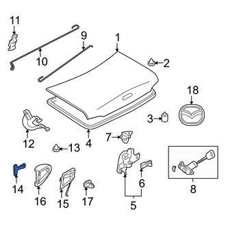 Mazda OE - Rear Deck Lid Release Lever