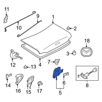 Mazda OE - Rear Deck Lid Latch