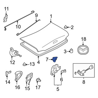 Mazda OE - Rear Deck Lid Striker