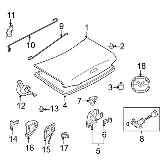 Mazda OE - Trunk Lid - Exterior Trim