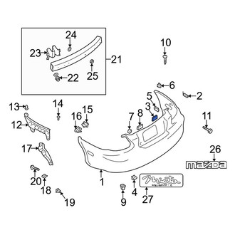 Mazda OE - Bumper Trim Insulator