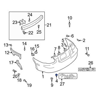 Mazda OE - Rear Bumper Cover Retainer