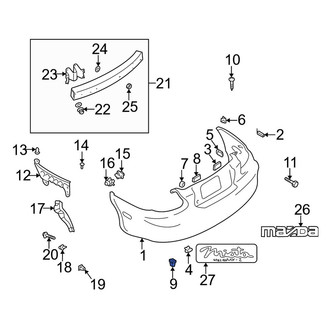 Mazda OE - Bumper Cover Retainer