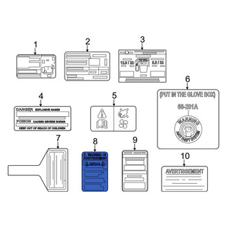 Mazda OE - Air Bag Information Label