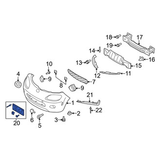 Mazda OE - Front License Plate Light Panel