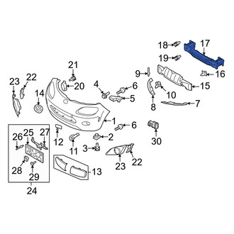 Mazda OE - Front Bumper Cover Reinforcement Beam