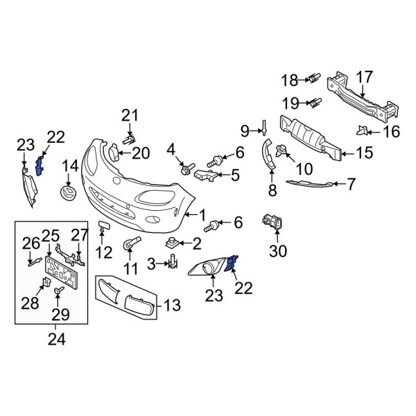 Bumper Cover Spacer Panel