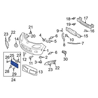 Mazda OE - Front License Plate Light Panel