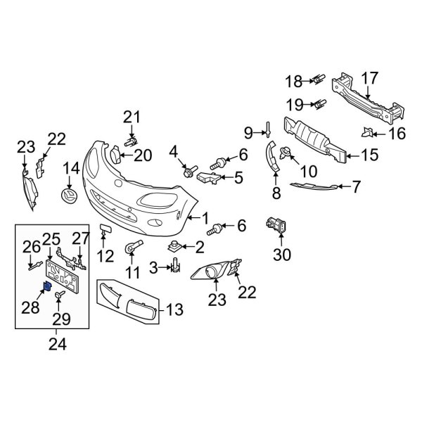 License Plate Bracket Clip