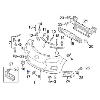 Mazda OE - Front Right Grille Molding