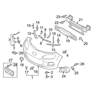 Mazda OE - Front Bumper & Grille - Bumper & Components