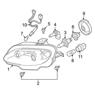 Mazda OE - Front Lamps - Headlamp Components (Halogen)