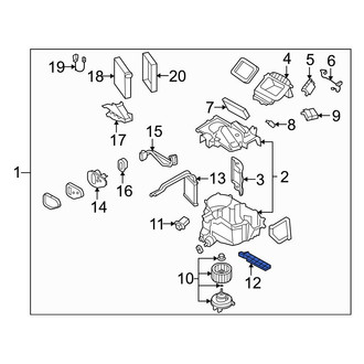 Mazda OE - HVAC Unit Case Cover
