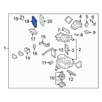Mazda OE - A/C Evaporator Core