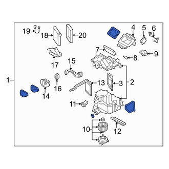Mazda OE - HVAC Unit Case Assembly