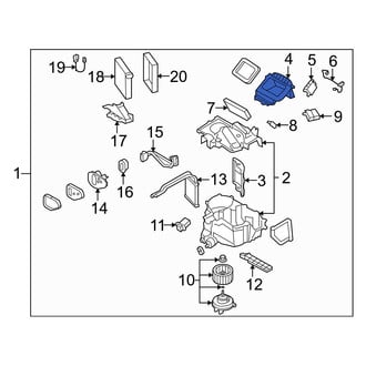 Mazda OE - Upper HVAC Unit Case
