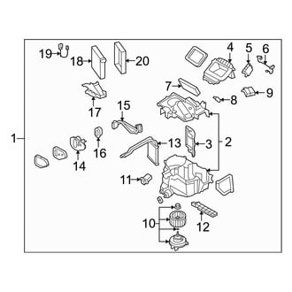 Mazda OE - Air Conditioner & Heater - Evaporator Components