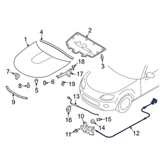 Mazda OE - Front Hood Release Cable
