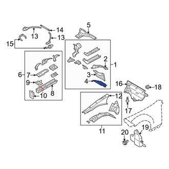 Mazda OE - Front Left Floor Pan Reinforcement