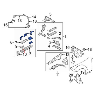 Mazda OE - Front Left Frame Side Member Assembly