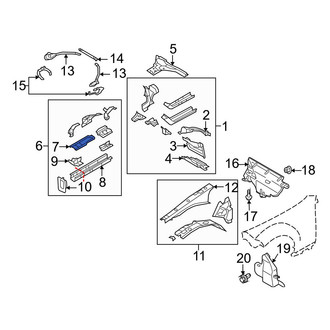 Mazda OE - Front Left Frame Side Member Reinforcement