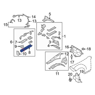 Mazda OE - Front Left Frame Side Member