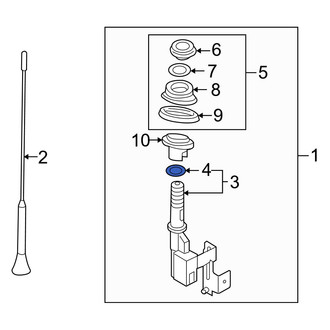 Mazda OE - Lower Antenna Seal