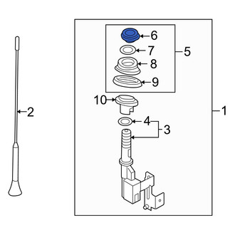 Mazda OE - Radio Antenna Base Nut