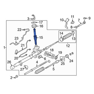 Mazda OE - Front Rack And Pinion Steering Pinion Shaft