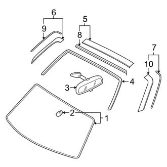 Mazda OE - Windshield - Reveal Moldings