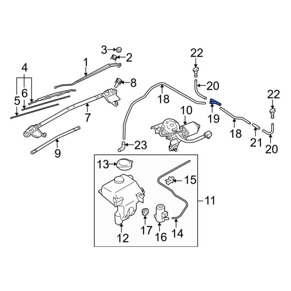 Windshield Washer Hose Connector