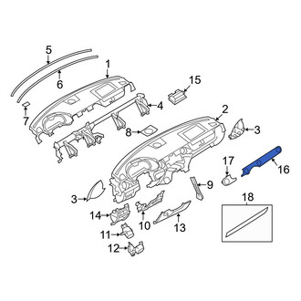 Mazda OE - Right Instrument Panel Molding