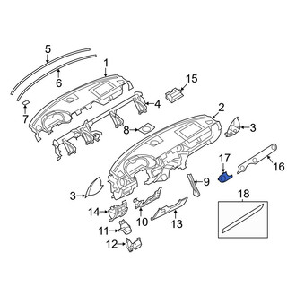 Mazda OE - Left Instrument Panel Molding